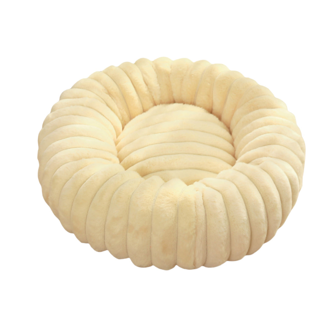 Plush Round Pet Nest Warm Winter Long Hair Bed