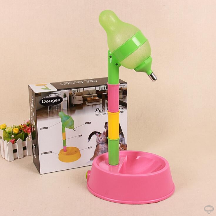 Pet Automatic Height Adjustable Water Dispenser Feeding Bowl