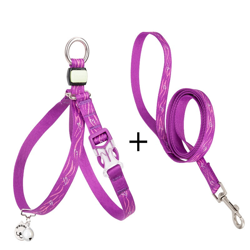Bell Chest Strap Vest Adjustable Pet Leash Harness
