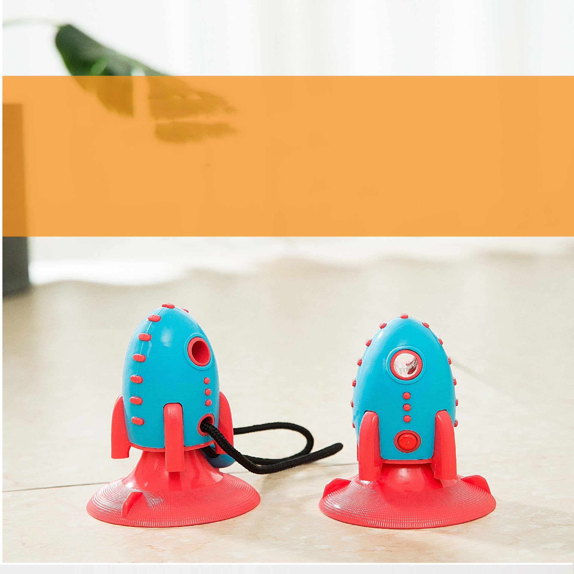 Pet Rocket Treat Dispenser Bite Resistant Chew Toy