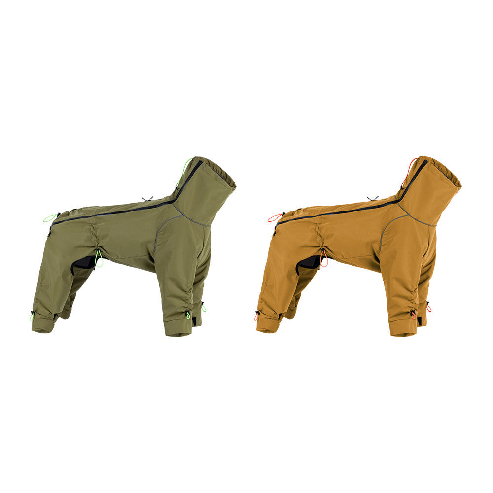 Pet Large Four Leg Windproof Turtleneck Warm Shell Jacket