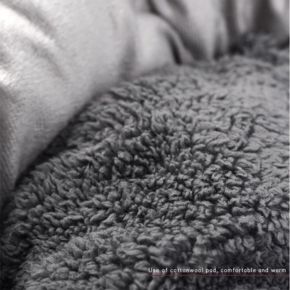 Soft Round Pet Bed With Pillow Plush Sleeping Nest