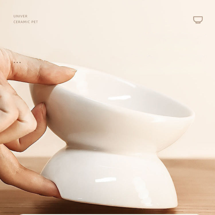 Ceramic Pet Feeding Bowl Cervical Spine Protection Design