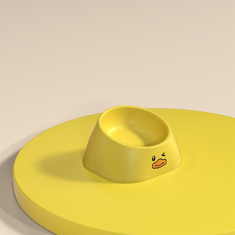 Pet Tilted Cervical Support Stainless Steel Feeding Bowl