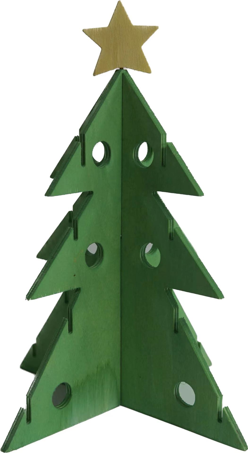 Christmas Tree Wooden Pet Vegetable Feeder Rack Toy