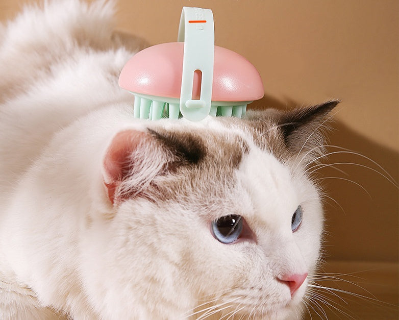 Silicone Pet Bath Massage Brush Cleaning Grooming Tool