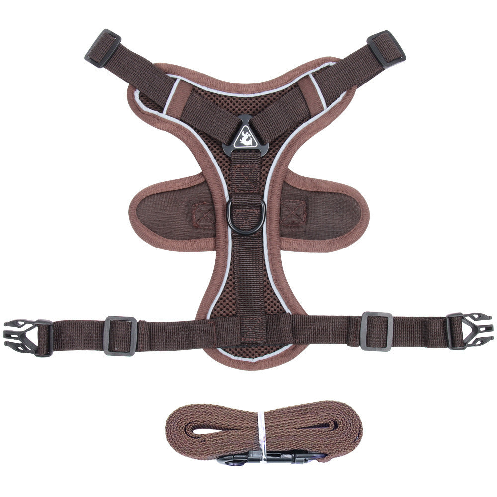 Pet Harness Vest Chest Strap With Control Leash Set
