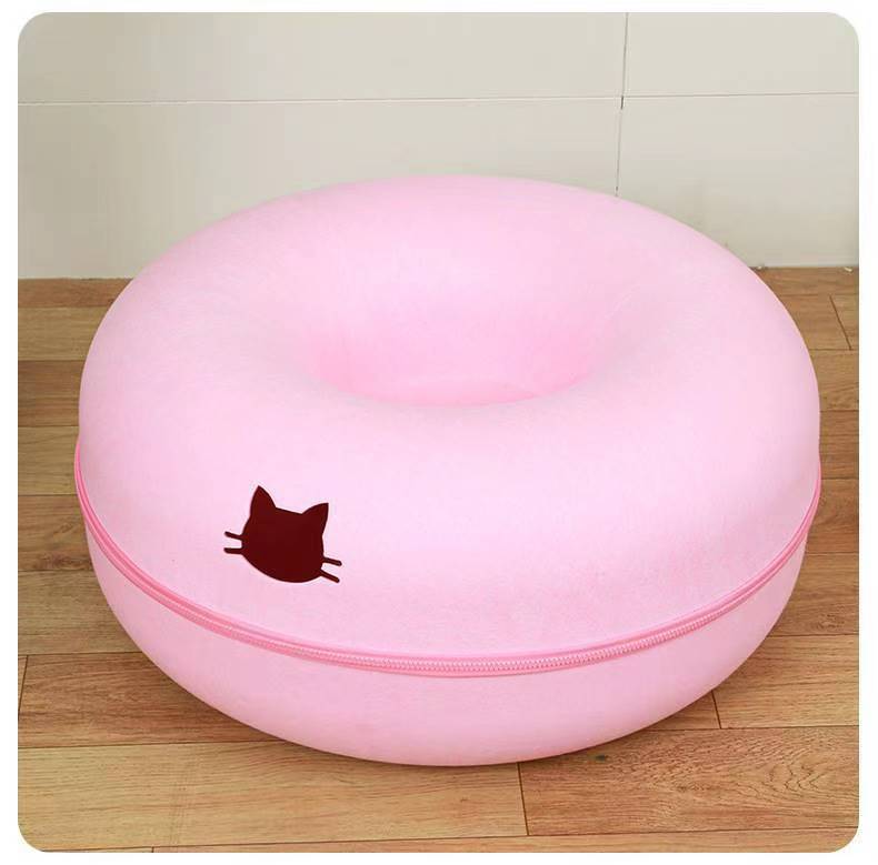 Comfortable Round Pet Tunnel Bed Cozy Sleeping Nest