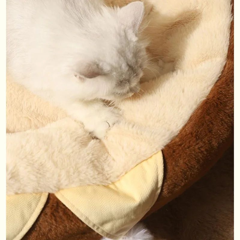 Round Pet Sofa Bed Warm Soft Sleeping Cushion