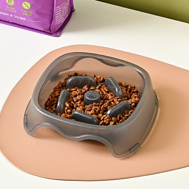 Pet Slow Anti Choking Water Feeder Bowl Plastic Food Plate