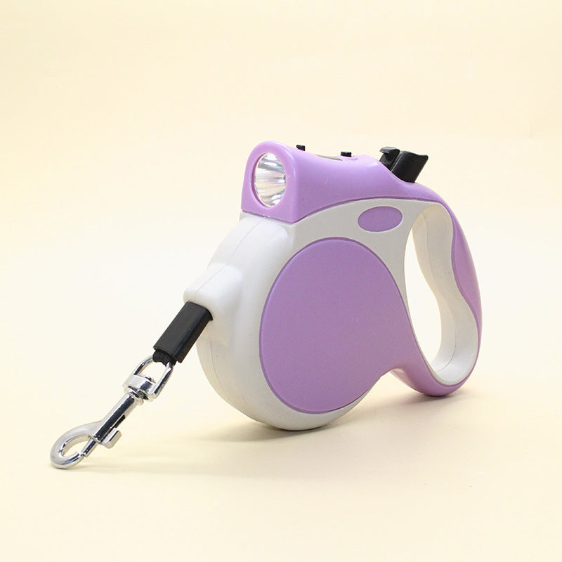 Retractable Pet Leash With LED Light Control Rope