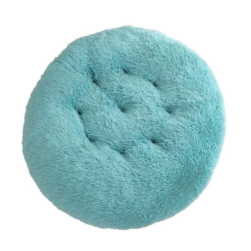 Plush Round Pet Bed Warm Sleeping Mat Cozy Nest