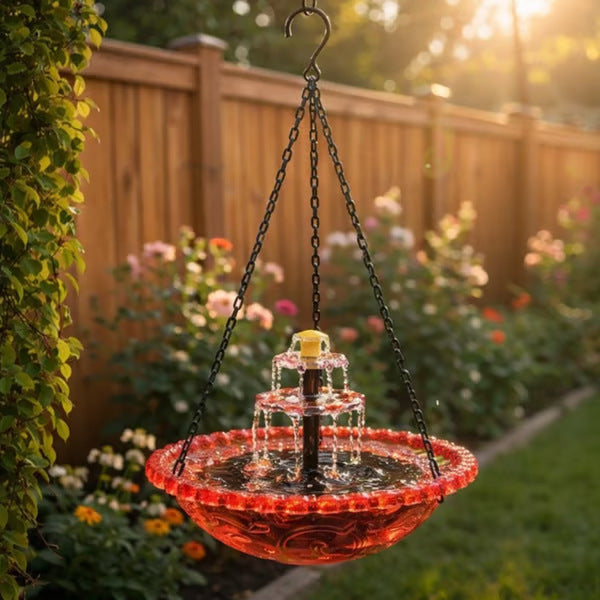 Solar-Powered Fountain Bird Feeder Bird Bath