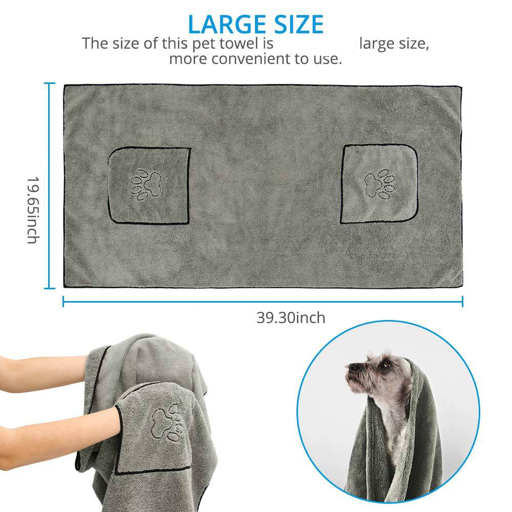 Super Absorbent Pet Bathrobe Large Bath Towel Wrap