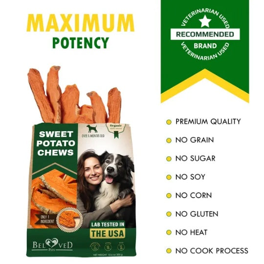 Sweet Potato Chips Treats For Dogs 10.6 Oz