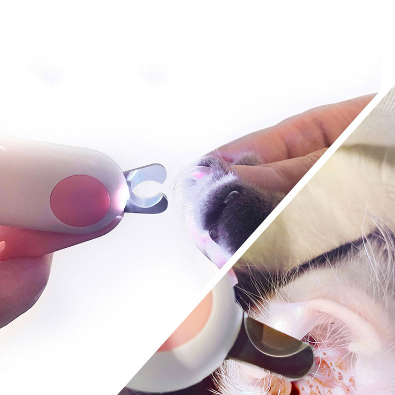 Pet LED Mini ABS Nail Trimmer Grooming Tool
