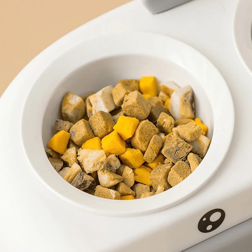 Pet Duck Design Double Bowl Feeding Tray Accessories