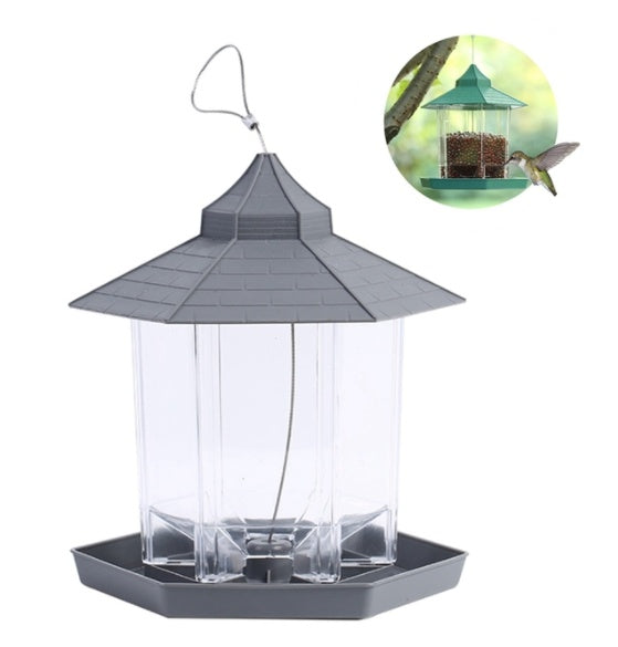 Plastic Hanging Bird Feeder with Rope Lanyard