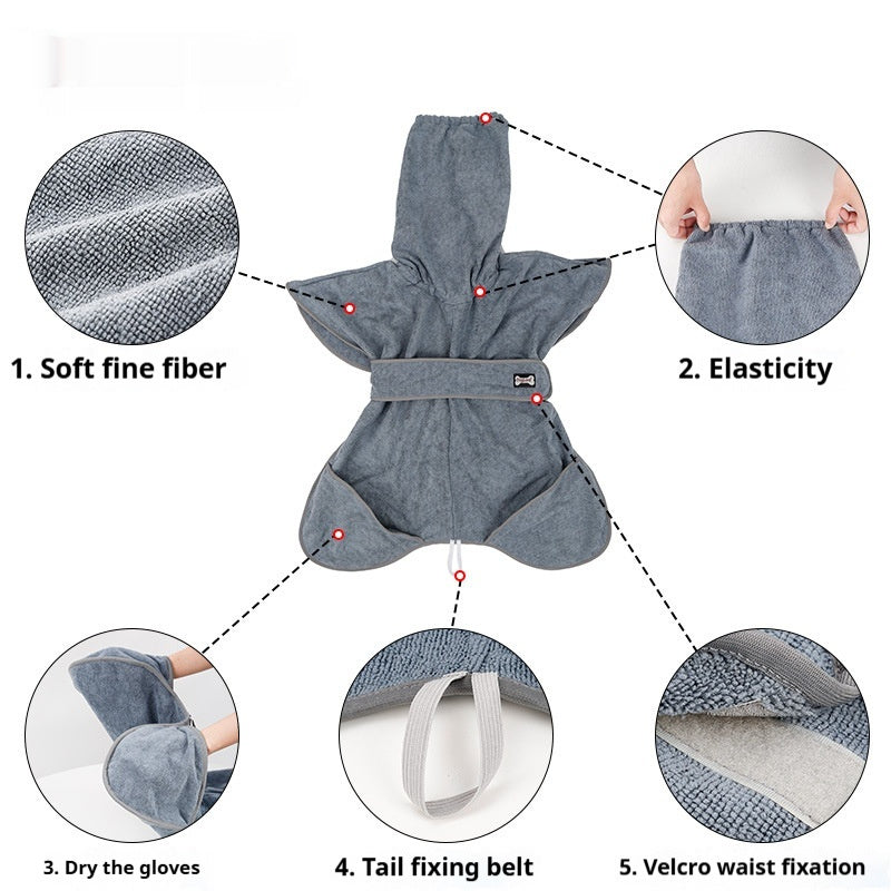 Strong Absorbent Quick Dry Pet Bath Towel Cotton Cloth