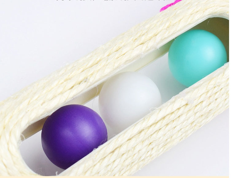 Pet Long Sisal Drum Three Piece Interactive Toy Set
