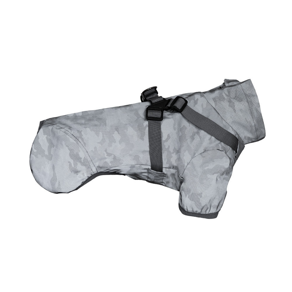 Pet Chest Back Waterproof Raincoat Two Leg Traction Coat