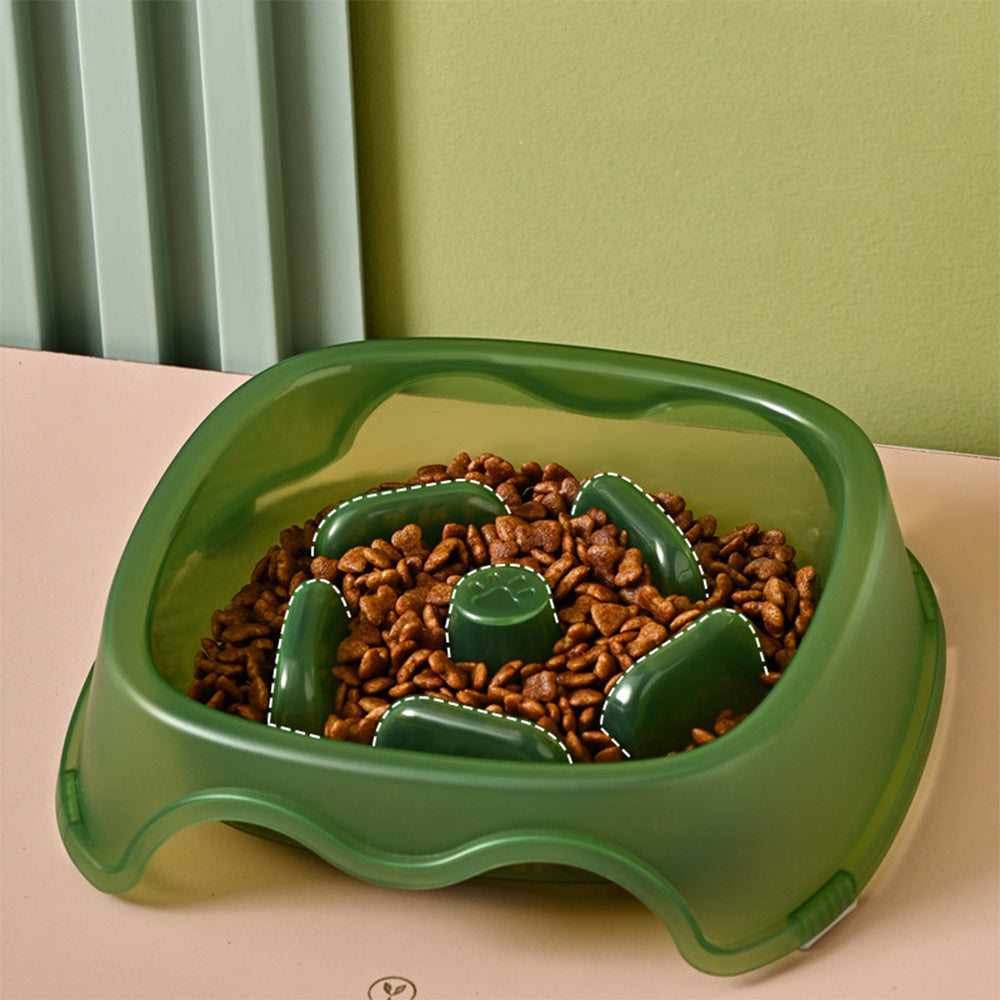 Pet Slow Anti Choking Water Feeder Bowl Plastic Food Plate