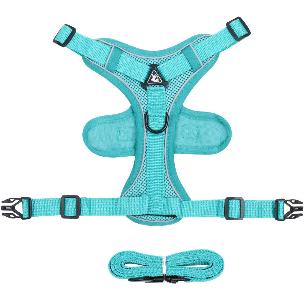 Pet Harness Vest Chest Strap With Control Leash Set