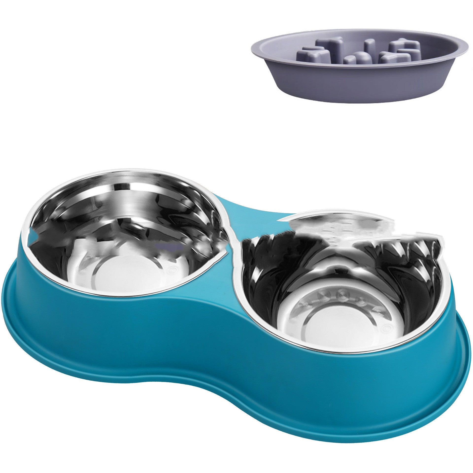 Removable Pet Slow Feeding Bowl Anti Gulp Design