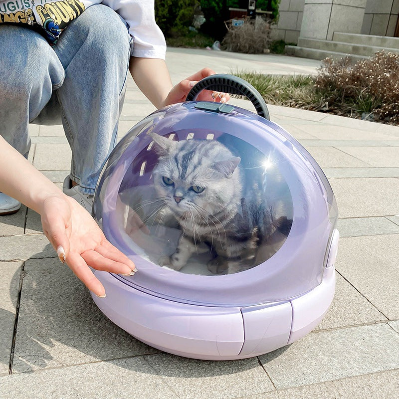 Space Capsule Pet Carrier Panoramic View Cushion Bag
