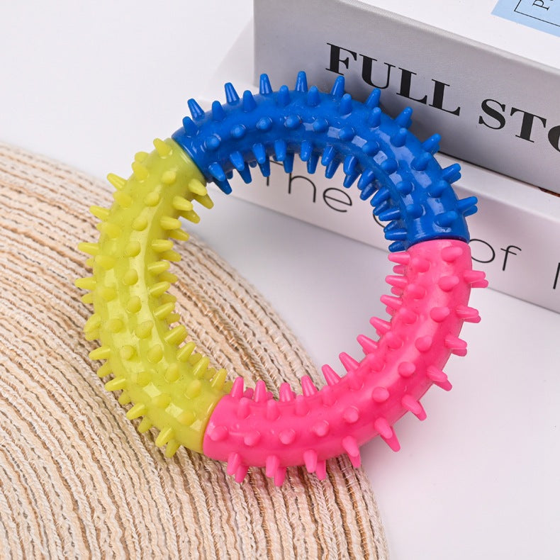 Pet Rubber Chew Ring Teething Interactive Toy
