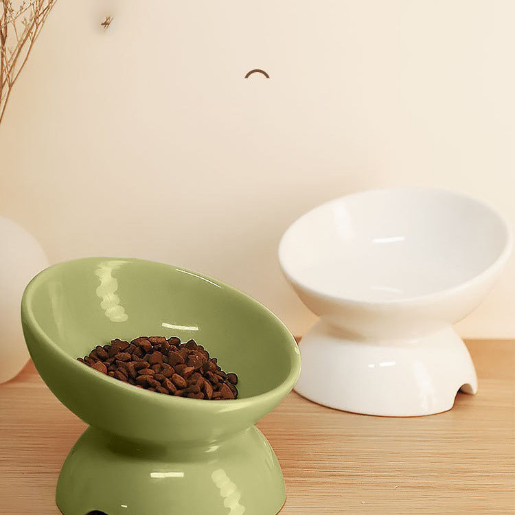 Ceramic Pet Feeding Bowl Cervical Spine Protection Design