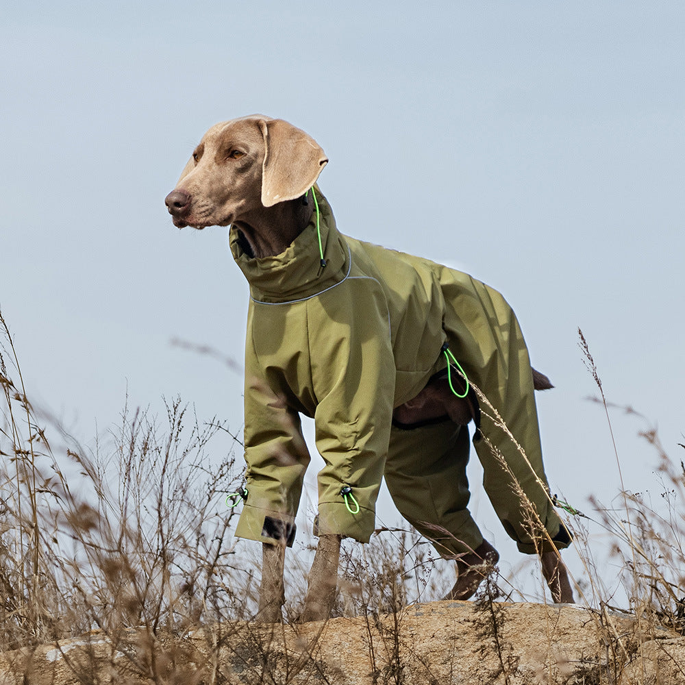 Pet Large Four Leg Windproof Turtleneck Warm Shell Jacket