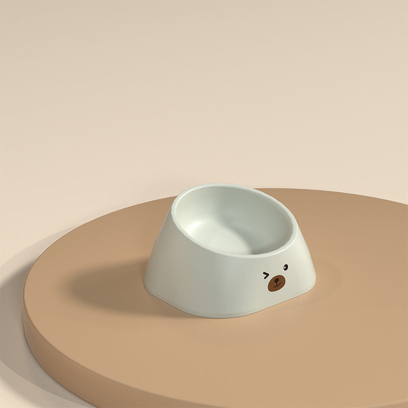 Pet Tilted Cervical Support Stainless Steel Feeding Bowl