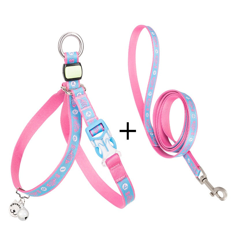 Bell Chest Strap Vest Adjustable Pet Leash Harness
