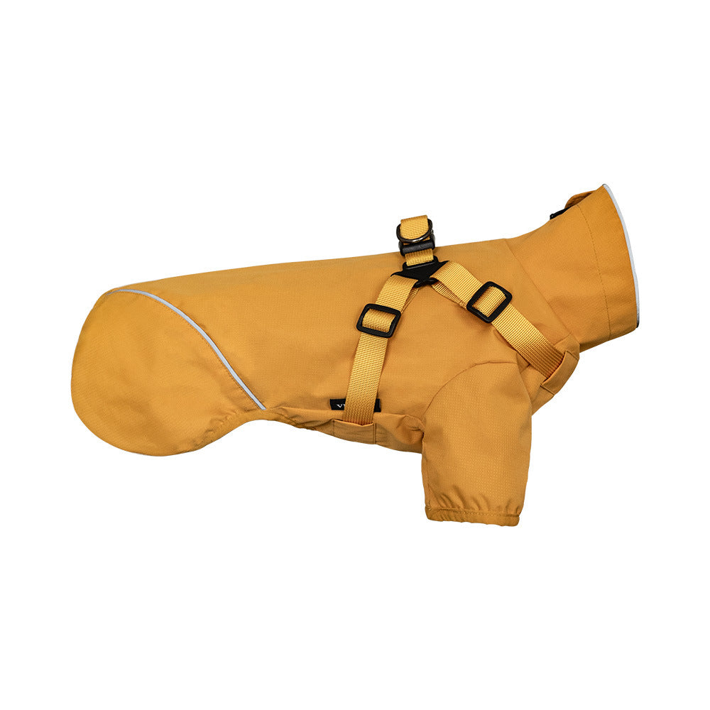 Pet Chest Back Waterproof Raincoat Two Leg Traction Coat