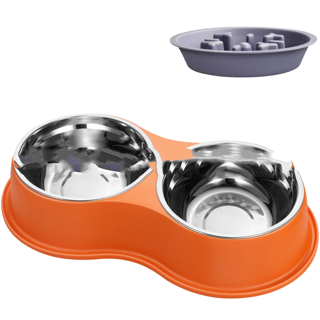 Removable Pet Slow Feeding Bowl Anti Gulp Design