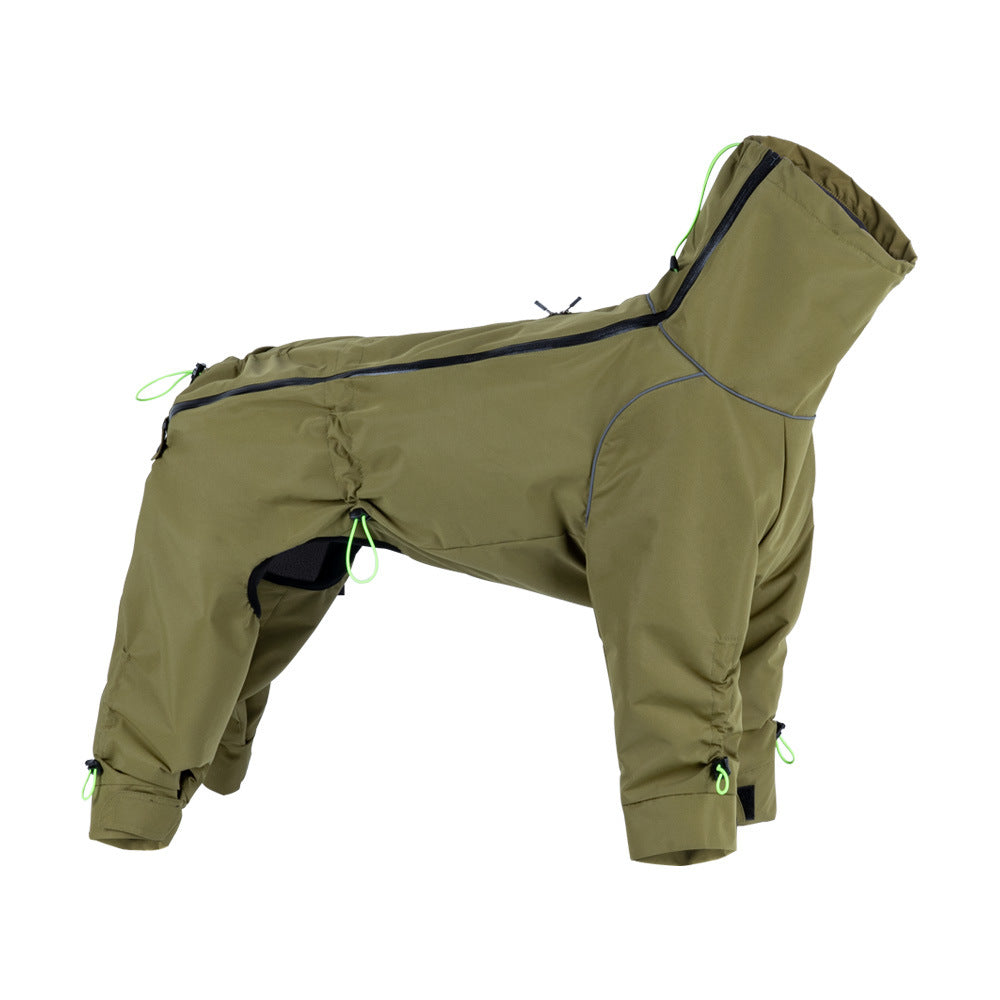 Pet Large Four Leg Windproof Turtleneck Warm Shell Jacket
