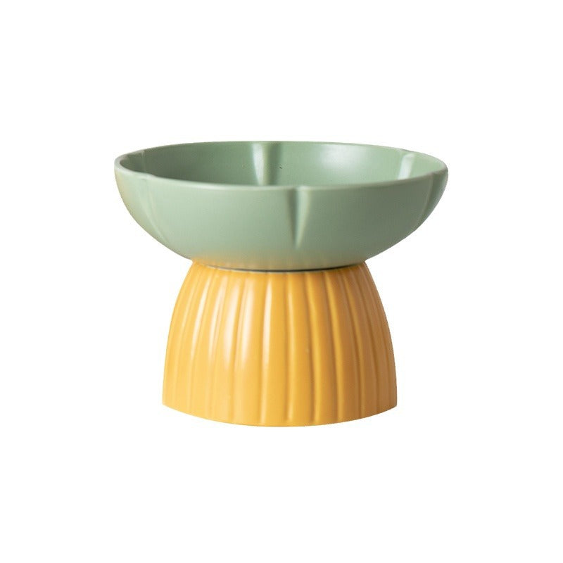 Macaron Color Pet Ceramic Feeding Bowl Set