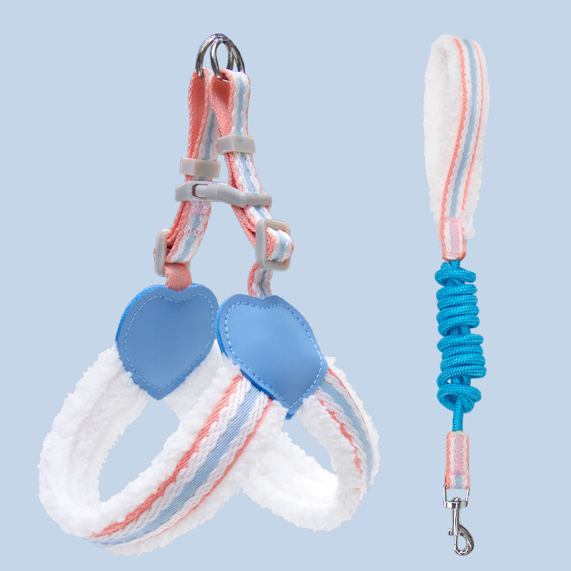 Breathable Pet Chest Vest Walking Leash Harness Set