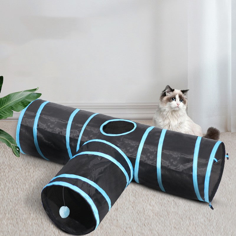 Pet Foldable Tunnel Climbing Path Interactive Play Toy
