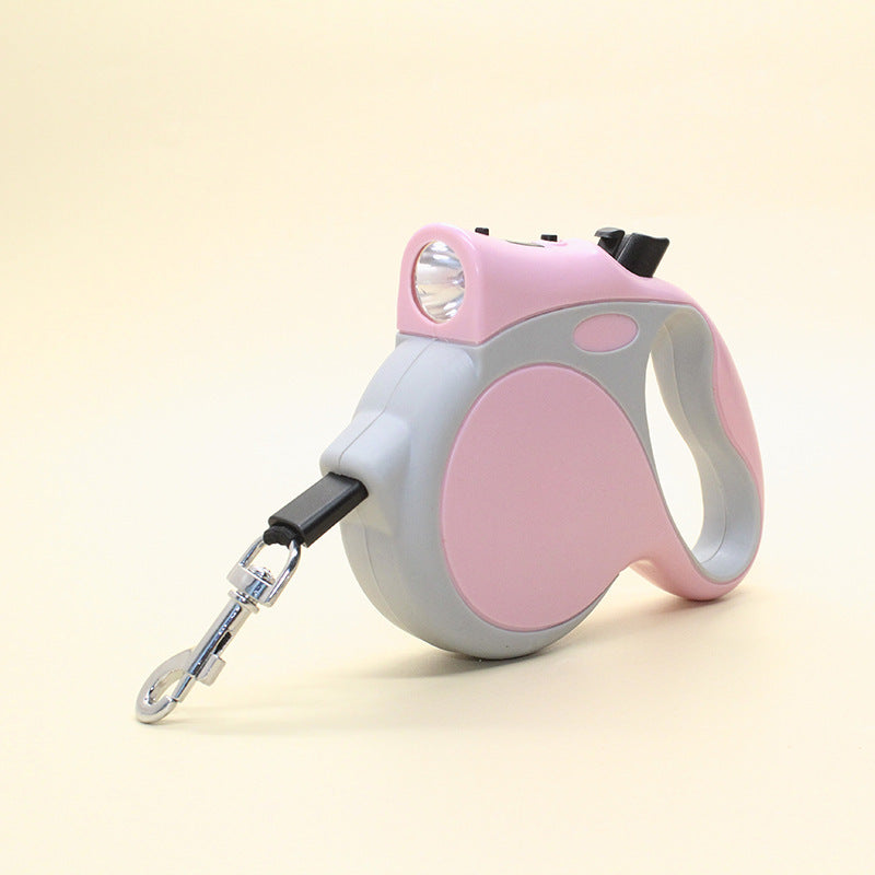 Retractable Pet Leash With LED Light Control Rope