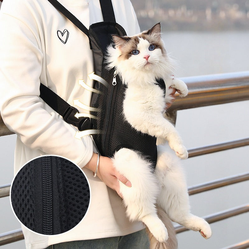 Breathable Adjustable Pet Carrier Backpack Outdoor Travel Bag