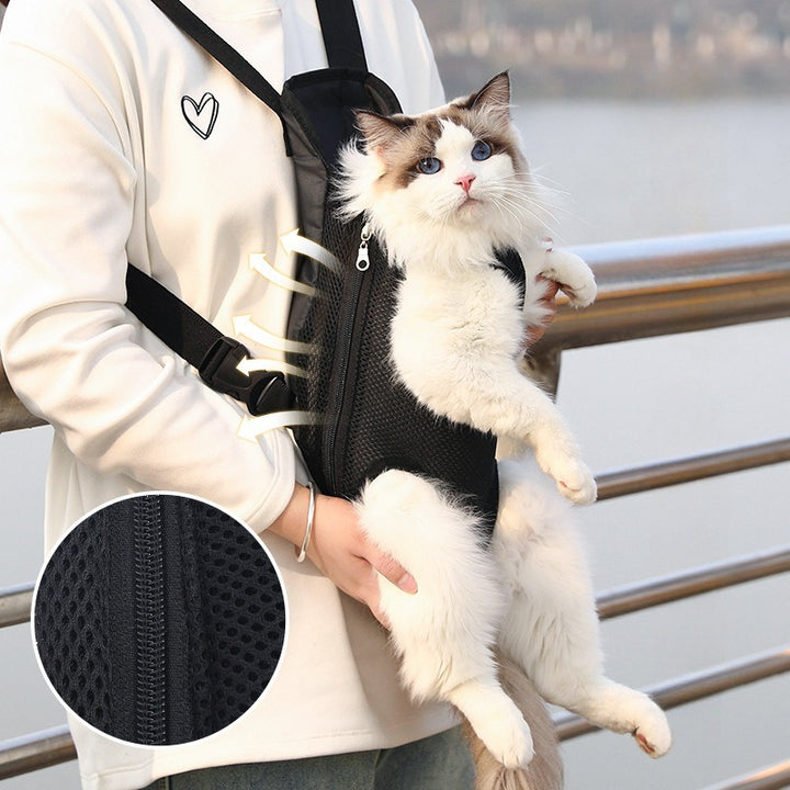 Breathable Adjustable Pet Carrier Backpack Outdoor Travel Bag
