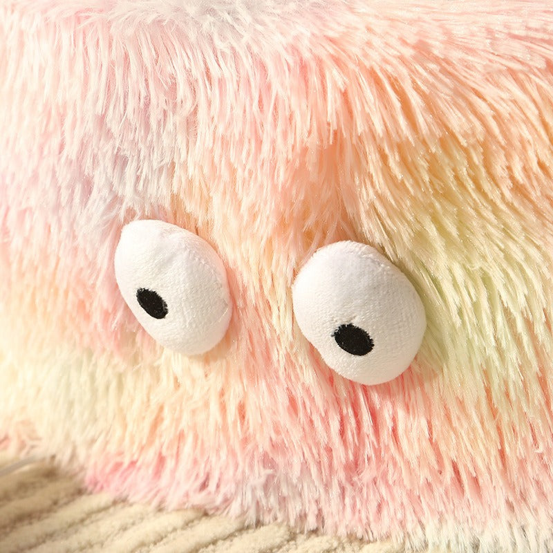 Winter Warm Pet Round Bed Cute Monster Design Nest