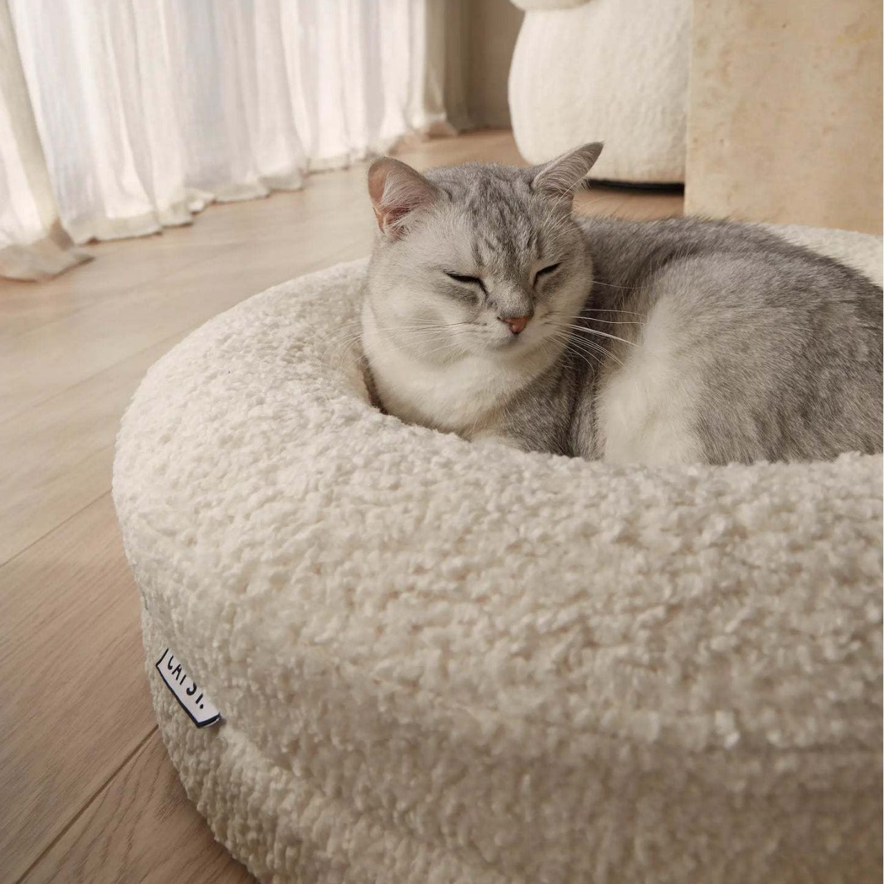 Solid Color Leisure Round Pet Bed Cozy Sleeping Nest
