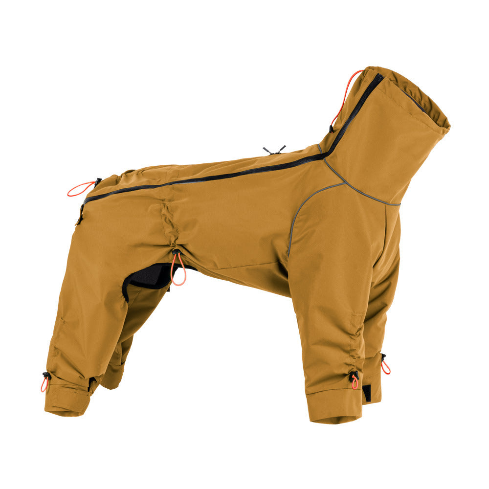 Pet Large Four Leg Windproof Turtleneck Warm Shell Jacket