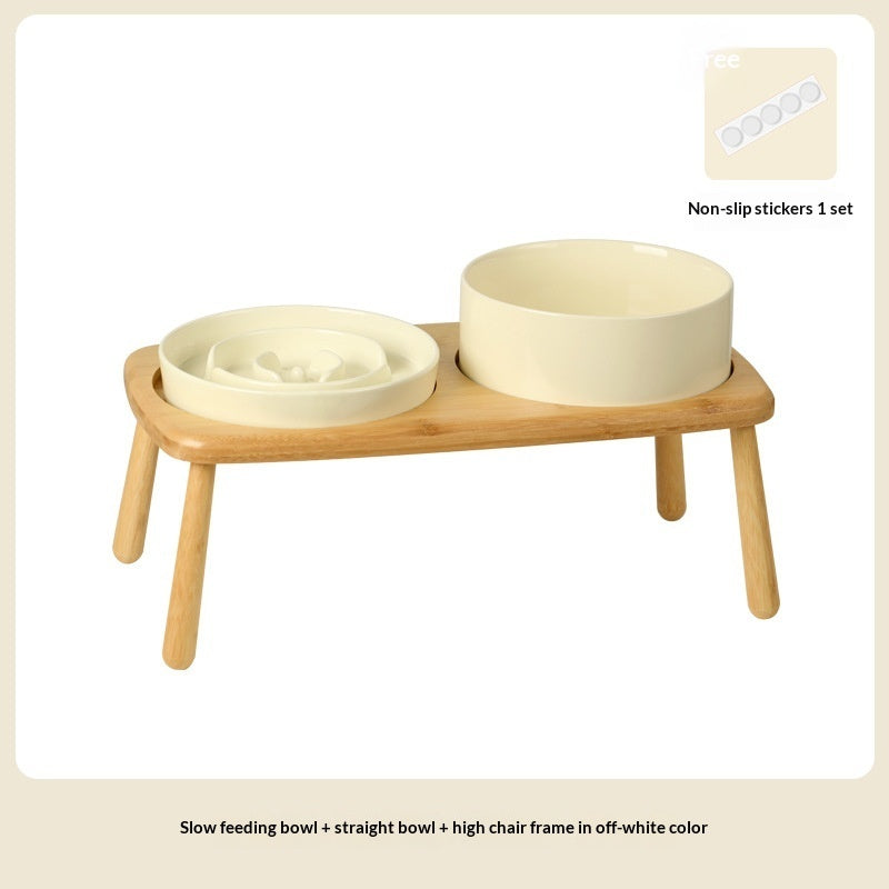 Ceramic Pet Slow Feeding Anti Choking Bowl