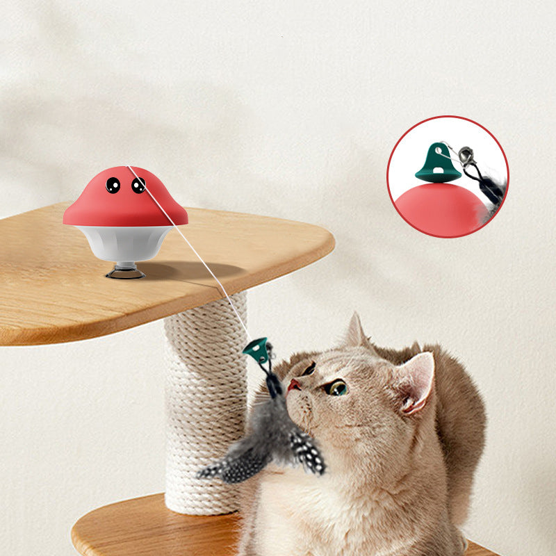 Pet Suction Cup Wand Retractable Exercise Teaser Toy
