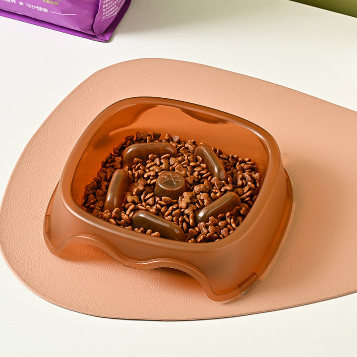 Pet Slow Anti Choking Water Feeder Bowl Plastic Food Plate