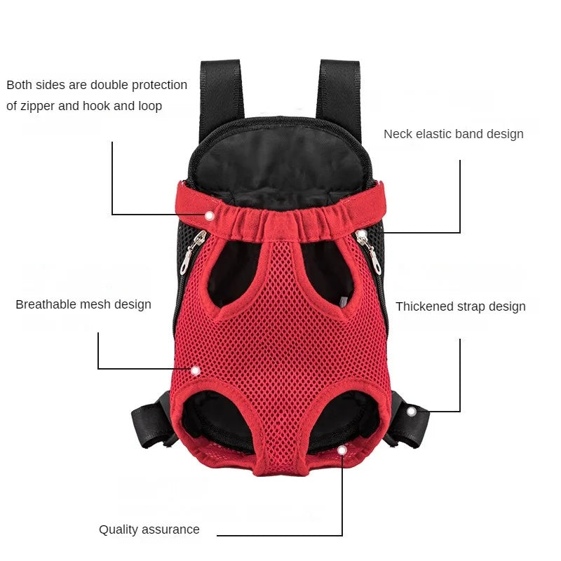Breathable Adjustable Pet Carrier Backpack Outdoor Travel Bag